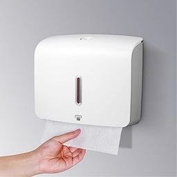 BATH GURU Heavy Duty Multifold Hand Towel Paper Dispenser, Wall Mounted, M-Fold Tissue Paper Dispenser, for Bathroom Kitchen White-26