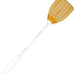 BugKiwkZap Simple / Easy Lightweight Wire Metal Handle Fly Swatter (Orange Color) - 1PK-image-11