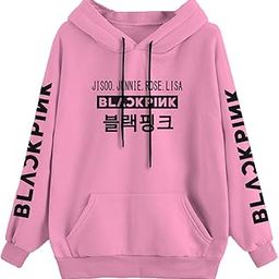 K-pop Long Sleeve Printing Hooded Sweatshirt Pull on 300 GSM Fleece-image-53