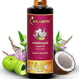 KALAMRITH Neelibhringadi Coconut Hair Oil 100 ML | Hair Growth Oil From Kerala | Prepared by slow cooking method | With Bhrinharaja, Amla, Indigo | (100 ML)-image-15