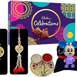 Lookool Boy's Family Rakhi Set Of 3 With Chocolate Box - Rakhee For Brother - Designer Lumba Rakhee For Bhabhi - Cartoon Light Rakhi For Kid - Rakhis For Raksha Bandhan With Gift-image-43