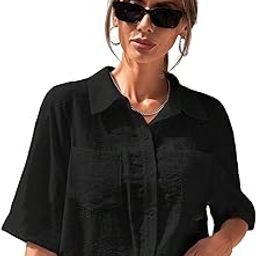V-Collar Solid Crop Shirt for Women with Half Sleeves-image-44
