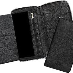 Black Genuine Leather RFID Protected Passport Holder for Men and Women (5117AB1)-46