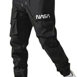 New Men's Lycra Midrise Elastic Waist Trackpant (NASA_Black_9_XL)-image-15