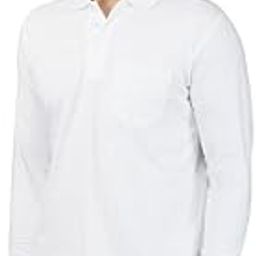 Polo Neck Full Sleeve Cotton Solid Regular Fit T Shirt for Men with Pocket-image-5