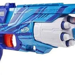 Nerf Elite Disruptor Blaster, 6-Dart Rotating Drum, 6 Nerf Elite Darts, Slam Fire, New Reflex Blue Color, Toys for Kids, Teens & Adults, Outdoor Toys for Boys and Girls Ages 8+-2