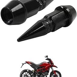 LOVMOTO Universal Spiked Valve Caps,Aluminum Alloy Dustproof and Waterproof Tire Valve Stem Caps, Suitable for Cars, Trucks and Motorcycles (2PCS Black) Comfortable with Hyper-mot-ard-image-21