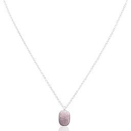 925 Sterling Silver Chain with Natural kunzite Stone Pendant Necklace for Women/Girls-image-69