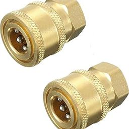 JPT Pressure Washer Coupler, Quick Connect Fittings 1/4 Inch Quick Coupler Female Socket(Pack of 2)-18
