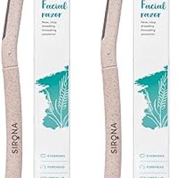 Sirona Reusable Blink & Glow Face Razor for Women - Pack of 2 | Painless Facial Hair Removal | Eyebrow Shaper, Upper Lip, Forehead, Peach Fuzz, Chin, Sideburns & Dermaplaning Tool-21