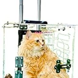 Transparent Acrylic Pet Carrier with 360° Wheels | Sturdy Trolley Travel Bag with Telescopic Handle | Maximum Ventilation | for Cats & Small Dogs | Made in India-image-28
