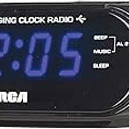RCA Dual Wake Clock Radio with USB Charging-29