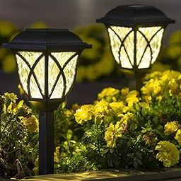 Pivalo Solar Crystal Lawn Light Landscape Lighting Sun Powered Outdoor Spotlights Decorative Waterproof Lanterns for Garden Patio Yard Pathway (Pack of 2, Led, 15 X 15 Cm, 15 X 15 Cm)-picture-23
