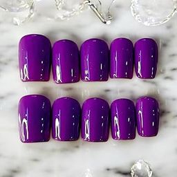 Nails On The Go Women’s Premium Reusable Set of 20 Artificial Press On Fake Nails | False Nail Extension | Ready to Wear Fake Nails | Lightweight & Long Lasting Press On Nails | Hand Made | PO-MS-73-16