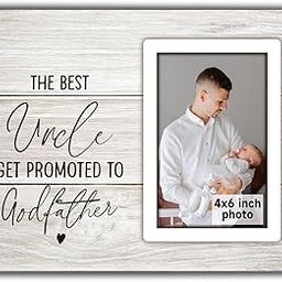 SZ-PengXin Godfather Picture Frames, Uncle Picture Frames, God father Proposal Gifts, Baby Announcement Gifts The Best Uncles Get Promoted to Godfather Photo Frame 4x6-picture-10