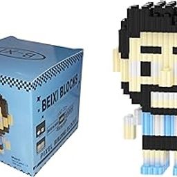 MONKEYTAIL DIY Building Blocks Mini Figure - Football Player Messi | Fun Activity Toy for Little Football Fans | Birthday Gift for Kids Age 7+-8