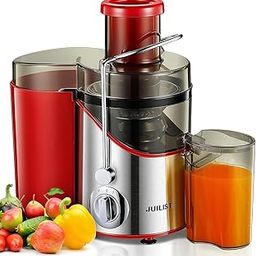 Juicer Machines Julist, Centrifugal Juicers Whole Vegetables and Fruit with 3-Inch Mouth Food Chute, 400W Motor with 3-Speed Setting, Brush for Easy Cleaning, BPA-Free, Red-image-40
