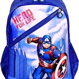 Marvel School Bags for Boys|Avengers Heroes Bag|Water Resistant Bag for Kid|Marvel Bag|School Bag for Kids|Travel Bag|Picnic Bag|Gift for Boy|Blue-image-14