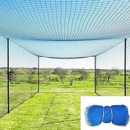 Sports Nets Cricket Batting Practice Net Cage Regular Training Netting for Outdoor Backyard Ground Sports Blue Colour (50 * 10 Feet)-picture-6