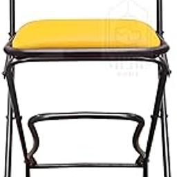 Meble Home Kitchen 24 inch Height, Heavy Duty Square Folding Padded Strong Chair with Foot Rest for Restaurant & Bar, High Counter (Kitchen Stool for Cooking Women) etc (Yellow) 1pc-12