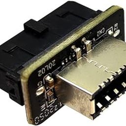 SaiRetail.Com USB 3.0 (3.1 Gen 2) 19 Pin Header to USB 3.1 Type-E Type-C 20 Pin A-Key Header Front Panel Adapter for Motherboard (Vertical Type)-image-48