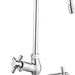 Anatomix Lab Cock Three Way Tap for Laboratory | Heavy Brass Made One Outlet Tap - with 360 Degree Swivel Brass Spout (Chrome)-image-91