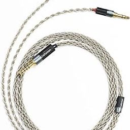 GUCraftsman 6N Single Crystal Silver Upgrade Cable 4.4mm/4Pin XLR Balance Headphone Cable for HIFIMAN HE1000SE SUSVARA Ananda Arya SUNDARA HE6SE (4.4mm Plug, Two 3.5mm)-picture-6