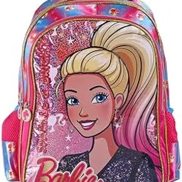 striders Barbie Premium School Bag for Kids – Stylish, Trendy & Lightweight Backpack with Padded Comfortable Straps, Spacious Compartments – Perfect for School, Travel & Daily Adventures – 14 Inches-picture-5