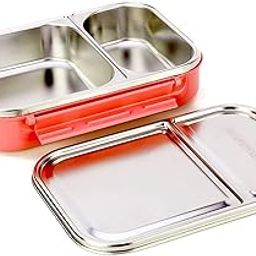 SignoraWare Slim Stainless Steel Lunch Box | Compact & Stackable Design | Clip Lock Lid | Leak Proof | Useful for school, Picnics & outdoor | Best for packing fruits & Healthy Snacks ( 1 Ltr | Red )-image-43