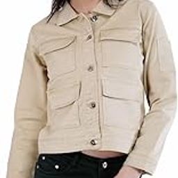 Full Sleeve Women's Denim Jacket with Four Pockets-3