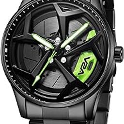 Vortex Series Rolling Wheel Men’s Analog Watch Open Dial Stainless Steel Watch – Car Wheel-Inspired Design, Hollow Out Elegance Casual Watch for Men | Gift for Men-28