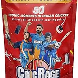 CRICRAGE Cricket Trading Cards | Limited Edition Indian Cricket Collectibles | Rare Cricket Card for Fans | Iconic Moments from Indian Matches for Kids | Cricket Card Set for Collectors (Pack of 5)-image-52