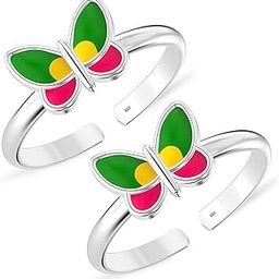 925 Sterling Silver Toe Rings for Women Ladies Pure Chandi Latest Style Fancy Butterfly Design Bichiya for Leg Foot Finger Ring-image-61