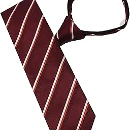 leonardi Men’s Formal Zipper tie | Handmade | Microfiber | Standard Size | Premium fabric | Superior Zip | Packaging - Folder | Colour - Red (Set of 1)-picture-22