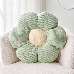 Kcvvcr Flower Throw Pillow, Soft Sage Green 19.6" Shaped Floor Pillow for Home Decor, Cute Aesthetic Plush Decorative Pillows for Bed, Sofa, Couch-image-23