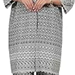 Co ord set for Women Chikankari 3 pcs set, 2 pcs Top and Pant with Coat For Girls (IN, Alpha, M, Grey)-32