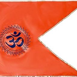 PRIYAKANT SAFAWALA Satin Fabric Om Flag For Yoga, Meditation, Dhwaj For Temple, Religious & All Multipurpose Om Printed Bhagwa Flag Best Suitable For Home, (Small) [Size, 18x26 Inches, Orange]-picture-26