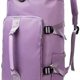 CARORS 28L Polyester Gym Duffel Shoulder Bag for Women Men for Sports, Waterproof Dufflebag with Shoe and Wet Clothes Compartments Travel Backpack Workout Carry On Weekender Colour- Purple-image-76