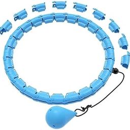 MIJILIX Weighted Hula Ring Hoop Weight Loss Circle Detachable with 24 Ring(52 Inch) 360 Degree Spinning Ball for Men & Women Adults Weight Loss, Smart Exercise Equipment - (Multicolour)-image-89