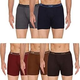 Men's Cotton Interlock Trunks (Pack of 5) Color May Vary-28
