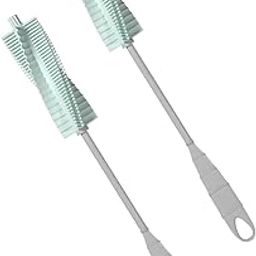 Anneome 360-Degree Rotating Silicone Baby Bottle Brush Long Handle Bottle Cleaning Brush Suction Cup for Cleaning and Cups-image-22