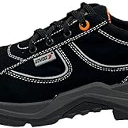 Udyogi Edge Hummer - VEGAN Sporty Safety Shoes for Men | Made with Lightweight, Water-repellent Suede Microfiber Leather | Direct injected process PU - SRC, Double Density, Anti-static Sole and Alloy Steel Toe. Size 6-image-7