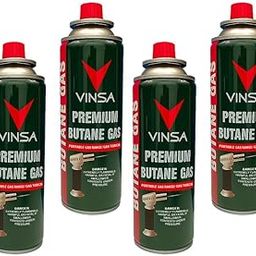 Vinsa Butane Gas 225G Portable High-Pressure Butane Can Liquefied Gas Canister Ideal for Refilling Lighters (Pack of 4)-image-64