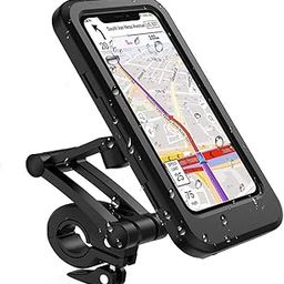 Hiventick Waterproof Bike Phone Mount, 360° Rotating Handlebar Holder, Touch-Sensitive Screen Compatible, 4-7.2" Smartphones-20