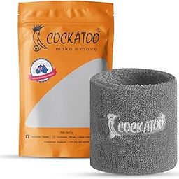 Cockatoo Wrist Band for Men and Women - Gym, Badminton, Workout (Pack of 1, Grey)-image-23