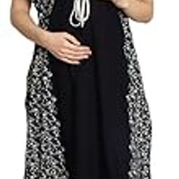 Navy Blue Cotton Maternity Feeding Kaftan..-52