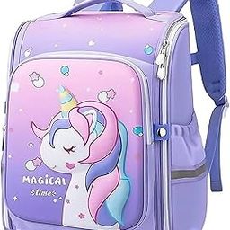 School Bag -Unicorn Astronaut Diano Bags for Kids 2-12 Year Stylish Durable Water-Resistant 3D Backpack Shoulder School Bags for Kids Birthday Gift for Kids,School Bag for Kids-image-22