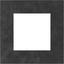 CountryArtHouse Dark Grey Suede Acid Free 12x12 Square Picture Frame Mat with White Core Bevel Cut for 8x8 Pictures - Fits 12x12 Frame - Pack of 1 Matboard Show Kit with Acid Free Backing & Clear Bag-image-90