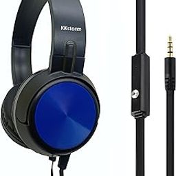 kkstorm Kid Headphones Boys: Headphones with Microphone with Jack Headset for Laptop with Microphone Head Sets for Work Computers Headphones with Microphone (906B Blue mic 1 PCAK)-picture-25
