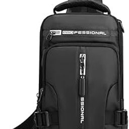 Sling Bag For Men Shoulder Crossbody Backpack Waterproof Gadget Organizer Chest Bag With Travel Sport Shoulder Backpack, Unisex Fashion anti-theft Messenger Bag-image-87